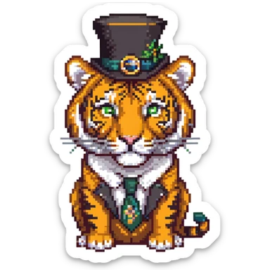 Tiger with a monocle sticker