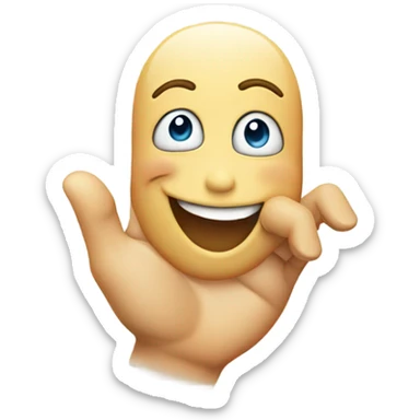 Smily face with finger sticker