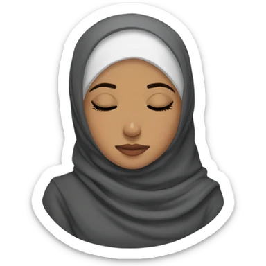 Cozy Hijabi sleeping sticker