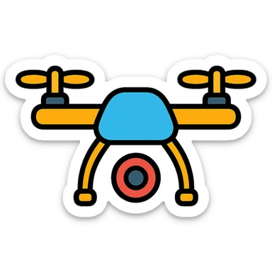 color outline icon of a drone sticker