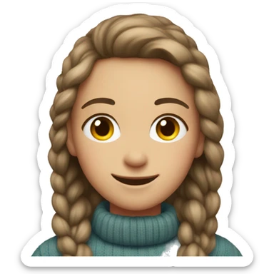 smiling girls outdoors in sweaters sticker