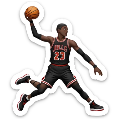 Air Jordan logo solid black minimalistic sticker