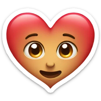 Cutesy heart sticker