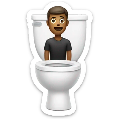 man in a toilet sticker