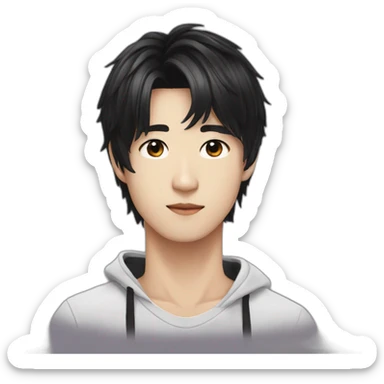 kpop-guy-black-hair sticker