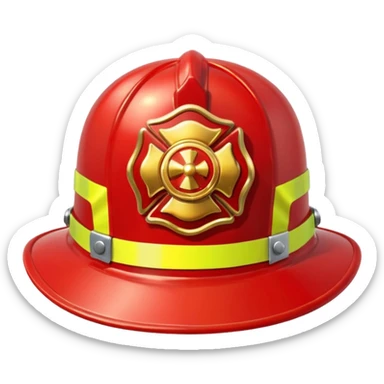 fireman hat sticker