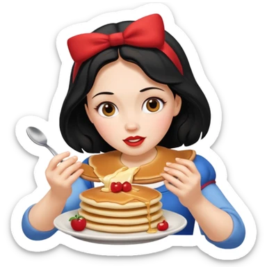SnowWhite seal eating pancakes sticker