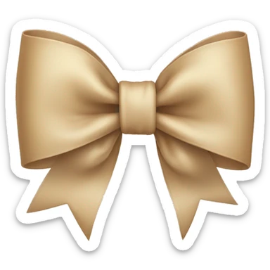 Beige bow sticker