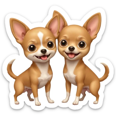 two annoying chihuahuas barking sticker