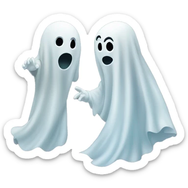 ghost couple arguing sticker