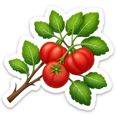 vegetables on a tree branch sticker