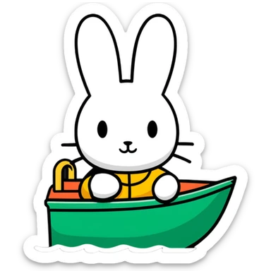 Miffy in a boat on Sydney Harbour sticker