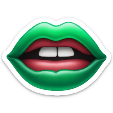  Lips emerald sticker
