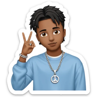 Playboi Carti YVL hand sign sticker