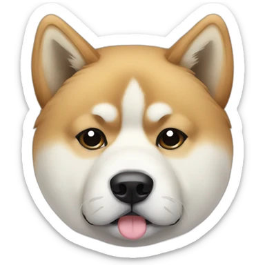 Akita inu sad sticker