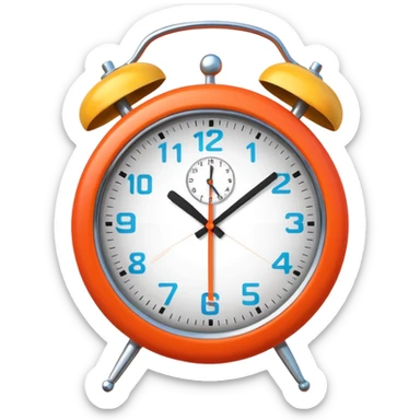 power hour checklist with a clock, energetic sticker