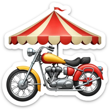 Circus motorbike  sticker