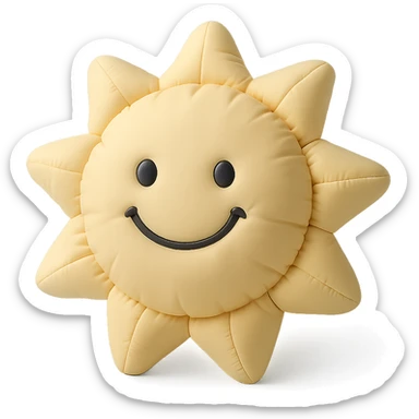 smiling sun sticker