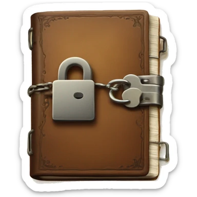 vintage diary with lock and key sticker