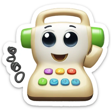 Baby toy phone sticker