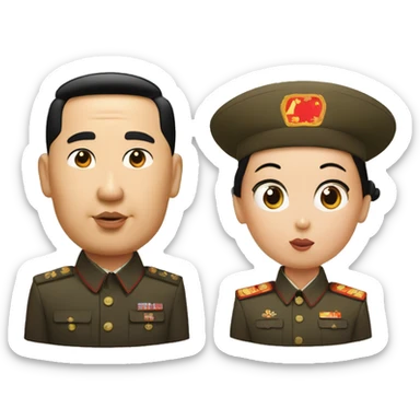 poutine et Kim jong un sticker