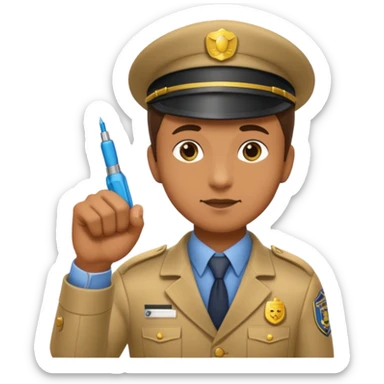 Ticket inspector with punch,Train Crew. sticker