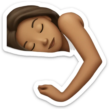 Brunette girl sleeping sticker