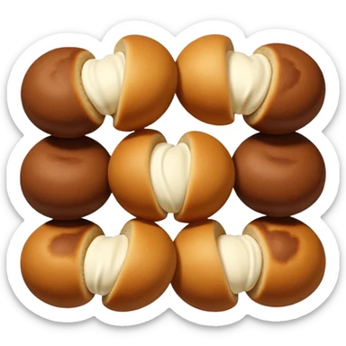 Chocolate filled dough balls  sticker