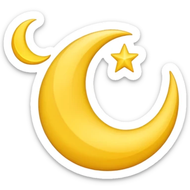 crescent moon sticker