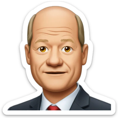 German chancellor Olaf Scholz sticker