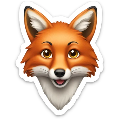 Red fox sticker