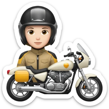 motorcycle human with helmet full body sticker