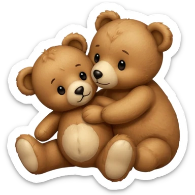 teddy bear kissing another teddy bear sticker