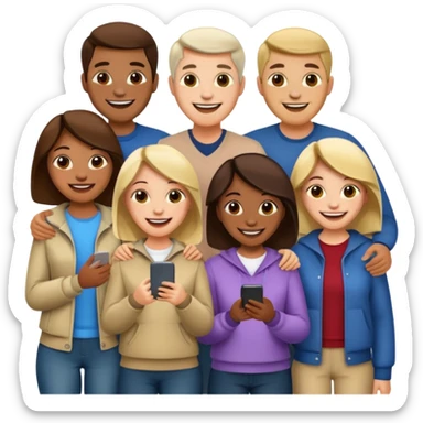 team of a company, dressed casually sticker