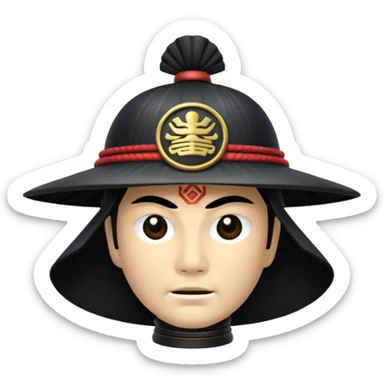 samurai only hat without head sticker