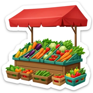 street market vegetable stall emoji sticker