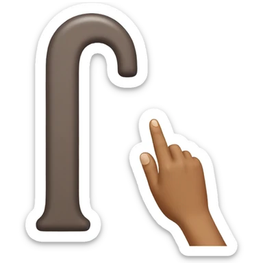 Somebody making the letter C with their hand sticker