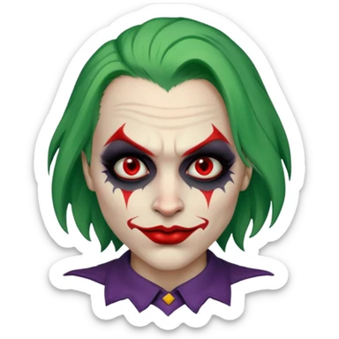 the joker realistic and brutal look sticker