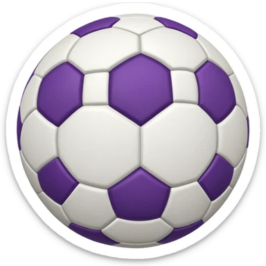 bola de futebol branco e roxa sticker