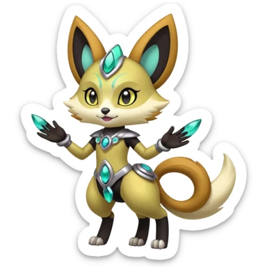 Shiny Furry Anthro Meloetta-Protogen-Primagen-Pokémon-Fakémon-creature sticker