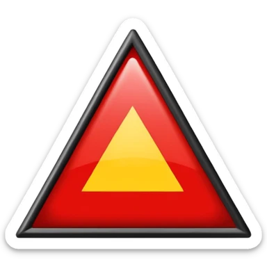 Red flag triangle sticker