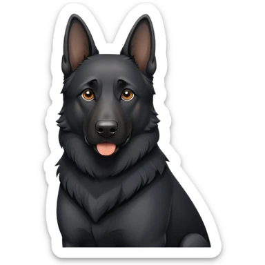 All black German Shepard  sticker