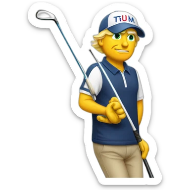 Trump qui dit « make golf great again » sticker