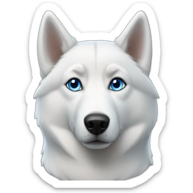 syberian husky blue eyes sticker