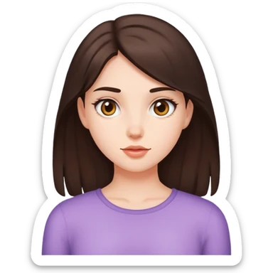 brunette girl sticker