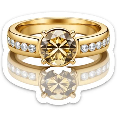 Engagement ring on kitchen counter sticker