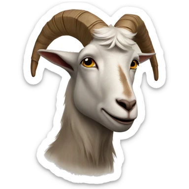 goat man with cigarette  sticker