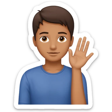 A Hand on placed on another persons shoulder zoomed in but you only see the one person and the hand on the shoulder  sticker