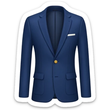 plain isolated dark blue blazer sticker