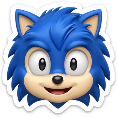 Sonic emoji well made like the original one without any mistakes sticker